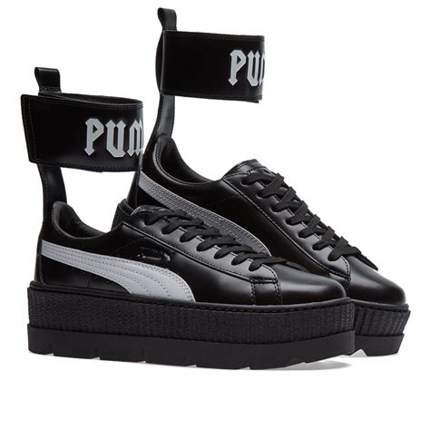 Puma Ankle Strap Rihanna Fenty Black White .